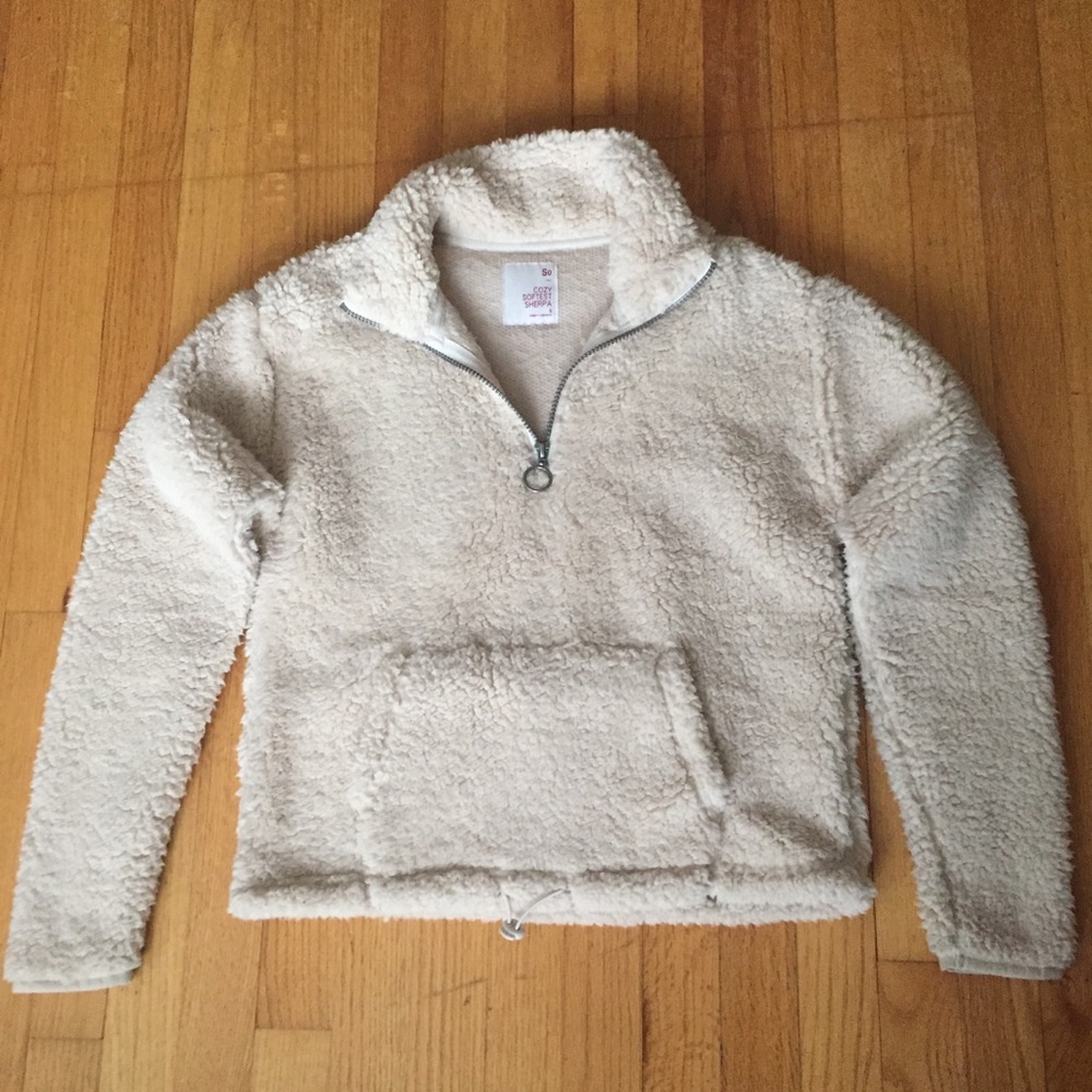 SO Sherpa Quarter Zip Sweater